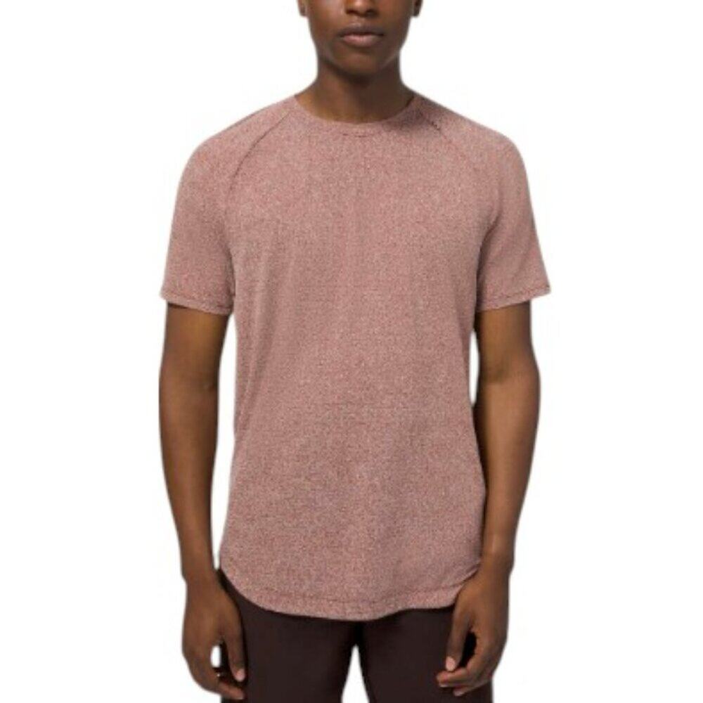 LULULEMON Drysense Training Short Sleeve Shirt Men L/XL Maroon Athletic Outdoor